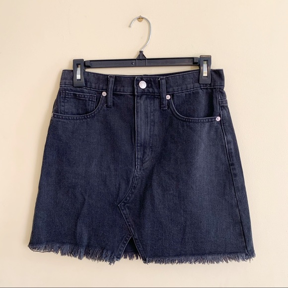 NWT Madewell Rigid Denim A-line Mini Jean Skirt 26 - Picture 2 of 9